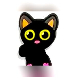 Black Cat with Yellow Eyes shoe charm NWOT